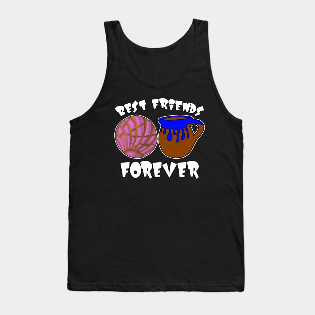 Concha Y Coffee Best Friends Forever Tank Top by That5280Lady